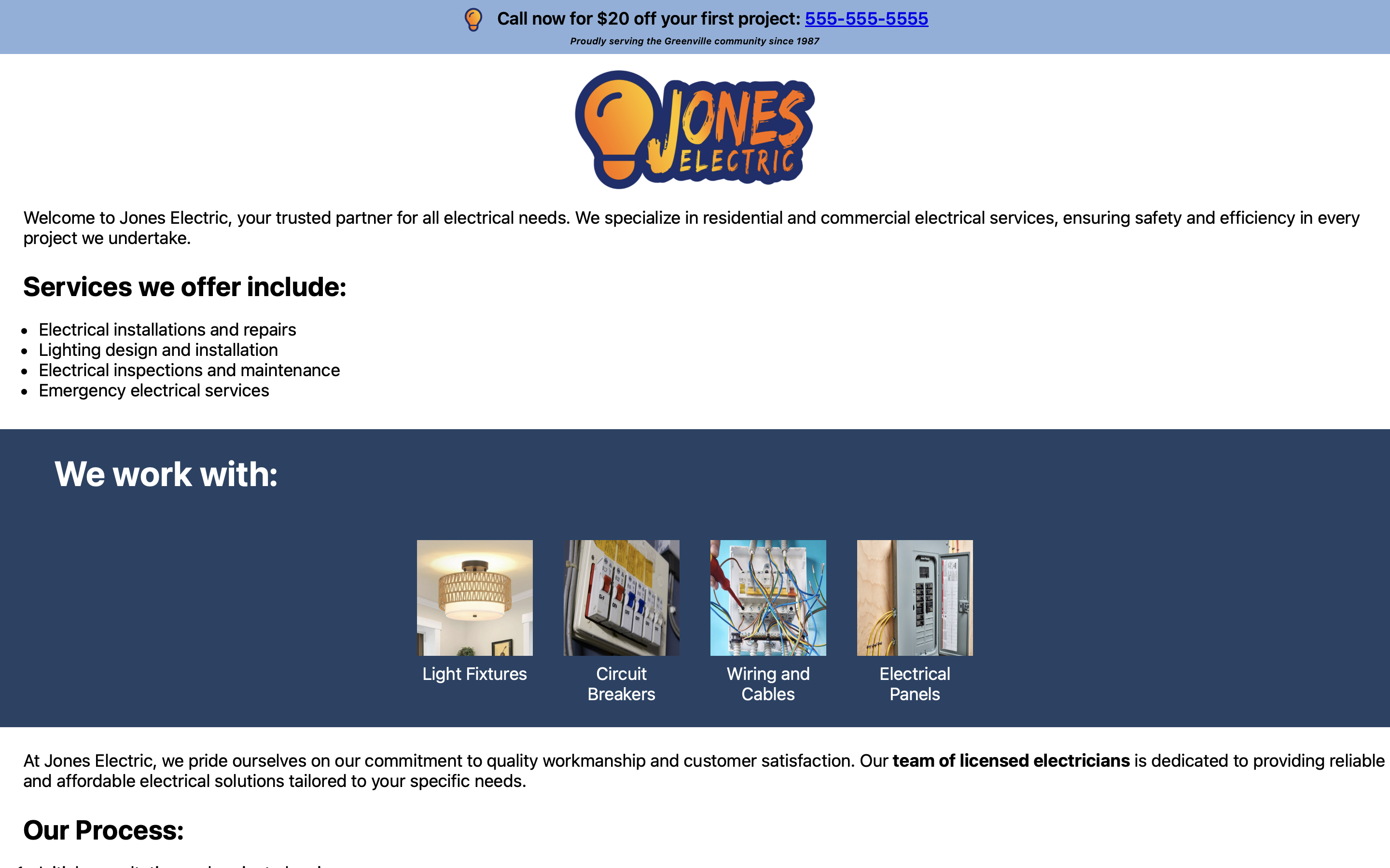 Jones Electric Demo Site